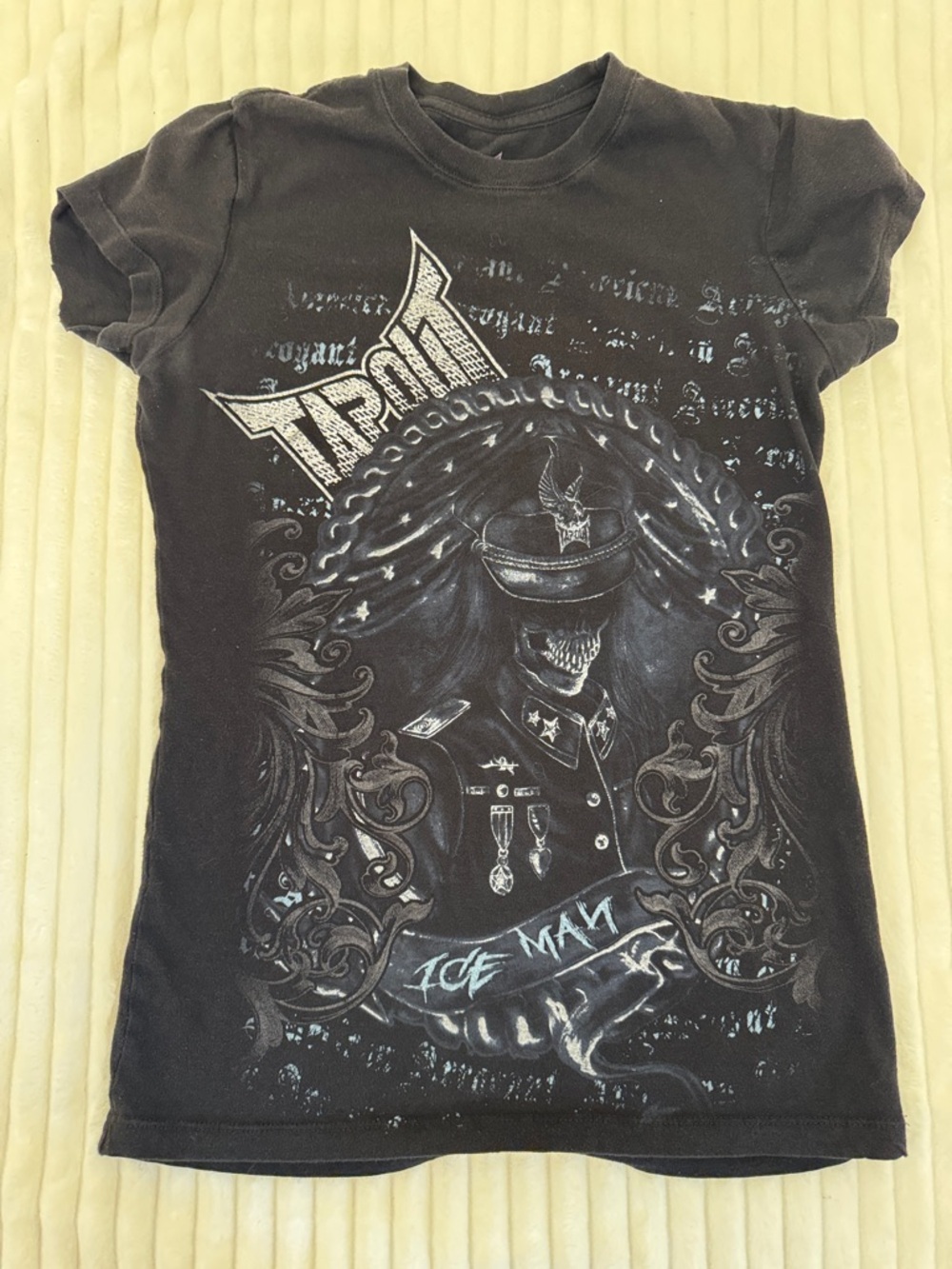 Tapout Black Graphic 'Ice Man' Skull Tee